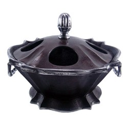 Casa Padrino Baroque refroidisseur à vin pour 4 bouteilles en aluminium / argent antique H 20 cm, diamètre 44 cm - porte-vin hôtel décoration Casa Padrino Baroque refroidisseur à vin pour 4 bouteilles en aluminium / argent antique H 20 cm, diamètre 44 cm - porte-vin hôtel décoration