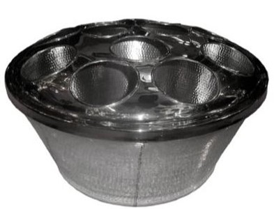 Enfriador de vino Barroco Casa Padrino para 11 botellas de plata - latón - decoración de hotel de titular de vino
