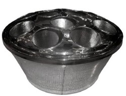 Casa Padrino Baroque wine cooler for 11 bottles of silver - brass - wine holder hotel decoration