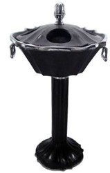 Casa Padrino Baroque refroidisseur à vin stand pour 4 bouteilles d'aluminium / antique argent H 80 cm, diamètre 43 cm - porte-vin hôtel décoration