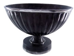 Casa Padrino Baroque Bowl Aluminum Black / Silver - Antique Style
