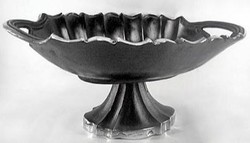 Ciotola barocca Casa Padrino alluminio nero / argento 49 x H. 23 cm - stile antico