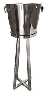 Casa Padrino vinoteca de lujo con soporte de latón plateado H 70 cm, diámetro 20 cm - vinoteca decoración del hotel