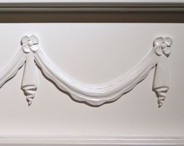 Casa Padrino Landhausstil Kaminumrandung Kaminverkleidung Hochglanzweiß 120 x 30 x H. 120 cm