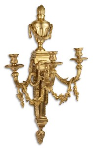 Casa Padrino Baroque Wall Candle Holder Gold 45 x 29.5 x H. 78 cm - Noble & Sumptuous