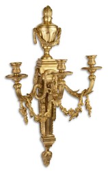 Casa Padrino candelero de pared barroco oro 45 x 29,5 x H. 78 cm - Noble y Suntuoso