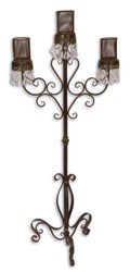 Casa Padrino Candeliere Stile Liberty in Marrone 49 x 32 x H. 118 cm - Decorazione per Giardino e Interni