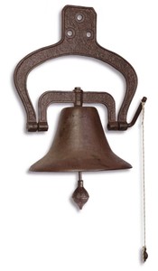 Casa Padrino Campana de barco de hierro fundido marrón 46,3 x 35,3 x H. 57,5 cm - Decoración de jardín de lujo