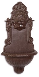 Casa Padrino Fontana a muro Art Nouveau in ghisa marrone 40,5 x 21,4 cm - Mobili da giardino & Decor