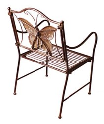 Casa Padrino Art Nouveau Children's Garden Chair in Iron Brown 43 x 39 x H. 67 cm