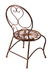 Casa Padrino Art Nouveau Children's Garden Chair in Brown Iron 34 x 33 x H. 66 cm