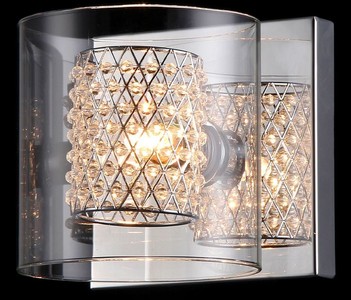 Casa Padrino Wandleuchte Silber 13 x 14 x H. 13 cm - Moderne Hotel & Restaurant Wandlampe aus Metall und Glas