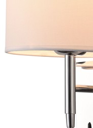 Casa Padrino Applique Murale Argent / Crème 16 x 16 x H. 35 cm - Lampe avec liseuse flexible