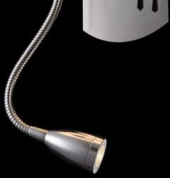 Casa Padrino Applique Murale Argent / Crème 16 x 16 x H. 35 cm - Lampe avec liseuse flexible