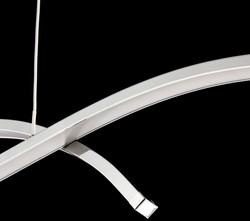 Casa Padrino Luxury LED Pendant Light Silver 100 x H. 9.7 cm - Modern Designer Lamp