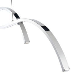 Casa Padrino Luxury LED Pendant Light Silver 100 x H. 9.7 cm - Modern Designer Lamp