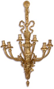 Casa Padrino Baroque Wall Candle Holder Gold 48 x 21 x H. 68 cm - Elegant & Sumptuous