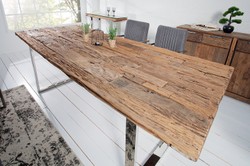 Casa Padrino Designer Table de salle à manger en bois massif naturel - Teck - 200 x 100 x H.75 cm - Bois de teck massif