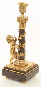 Casa Padrino Art Nouveau candle holder set gold / black 11 x 12.4 x H. 31.5 cm - Baroque & Art Nouveau Decoration