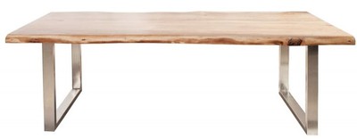 Tavolo da pranzo in legno massello di design Casa Padrino Naturale - Acacia - 200 x 100 x H.80 cm - Realizzato in legno di acacia massiccio