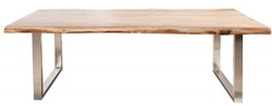 Casa Padrino Designer Table de salle à manger en bois massif naturel - Acacia - 200 x 100 x H.80 cm - Fait de bois d'acacia massif