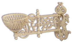 Casa Padrino Art Nouveau Flowerpot Wall Hanger Antique Cream 24.2 x 61.5 cm - Garden Deco