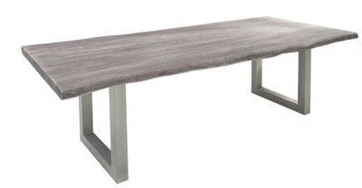 Tavolo da pranzo in legno massello di design Casa Padrino Grigio - Acacia - 200 x 100 x H.77 cm - Realizzato in legno di acacia massiccio