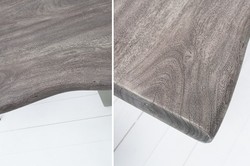 Casa Padrino Designer Mesa de comedor de madera maciza gris - Acacia - 200 x 100 x H.77 cm - Hecho de madera maciza de acacia Casa Padrino Designer Mesa de comedor de madera maciza gris - Acacia - 200 x 100 x H.77 cm - Hecho de madera maciza de acacia