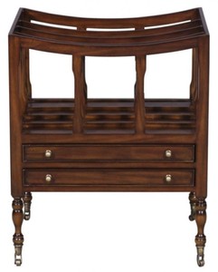 Casa Padrino Luxus Mahagoni Zeitungsständer / Zeitschriftenständer Braun 48 x 38 x H. 55 cm - Luxus Kollektion 
