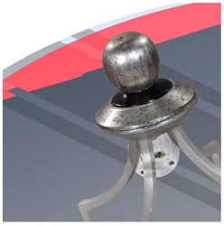 Casa Padrino table de bar de luxe argent / noir Ø 60 x H. 70 cm - Table de Bar Ronde