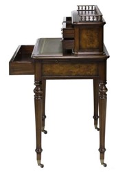 Casa Padrino tavolo da segretaria in mogano con 5 cassetti marrone / verde 79 x 50 x H. 101 cm - Qualità di Lusso