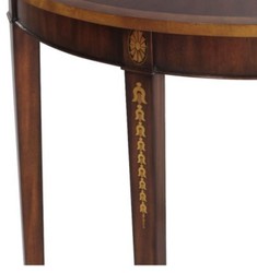 Casa Padrino Art Nouveau Mahogany Console Brown / Gold 81 x 35 x H. 83 cm - Luxury Art Nouveau Console Table