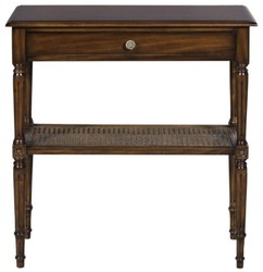 Casa Padrino mesa consola de caoba art nouveau de lujo con cajón marrón oscuro 71 x 28 x H. 76 cm - Consola en Estilo Art Nouveau Francés