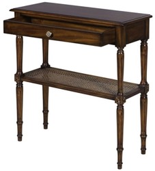 Casa Padrino mesa consola de caoba art nouveau de lujo con cajón marrón oscuro 71 x 28 x H. 76 cm - Consola en Estilo Art Nouveau Francés