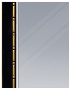 Casa Padrino Luxus Wandspiegel Schwarz / Gold 81 x H. 106 cm - Luxus Kollektion