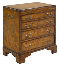 Casa Padrino Cassettone Art Nouveau in Legno Mogano Lussuoso con 4 Cassetti Marrone 62 x 39 x H. 70 cm - Qualità Lussuosa