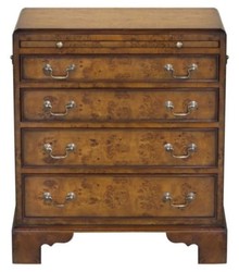 Casa Padrino Cassettone Art Nouveau in Legno Mogano Lussuoso con 4 Cassetti Marrone 62 x 39 x H. 70 cm - Qualità Lussuosa