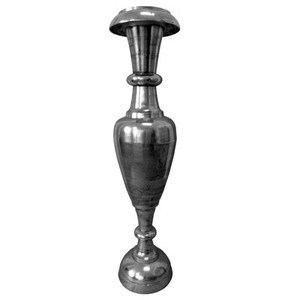 Casa Padrino Antique Style Vaso Alluminio Argento - Decorazione Hotel - Baroque Flower Pot Plant Pot - Mod 1 H. 107 cm Casa Padrino Antique Style Vaso Alluminio Argento - Decorazione Hotel - Baroque Flower Pot Plant Pot - Mod 1 H. 107 cm