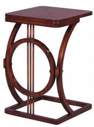 Casa Padrino Art Déco Snack Table / Table d'Appoint en Acajou Marron 40 x 40 x H. 62 cm - Mobilier de Luxe