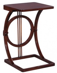 Casa Padrino Art Déco Snack Table / Table d'Appoint en Acajou Marron 40 x 40 x H. 62 cm - Mobilier de Luxe