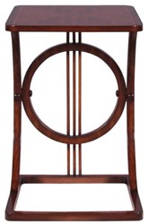 Casa Padrino Art Déco Snack Table / Table d'Appoint en Acajou Marron 40 x 40 x H. 62 cm - Mobilier de Luxe