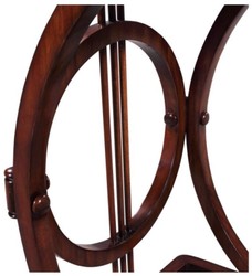 Casa Padrino Art Déco Snack Table / Table d'Appoint en Acajou Marron 40 x 40 x H. 62 cm - Mobilier de Luxe