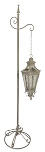 Casa Padrino Art Nouveau Jardín Linterna Gris H. 175 cm - Decoración Jardín y Terrazas