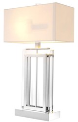 Casa Padrino lampe de table de luxe argent / blanc 38 x H. 67,5 cm - Mobilier Hotel & Restaurant