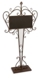 Casa Padrino Tablero de Invitados de hierro forjado Art Nouveau Marrón 62,5 x 19 x H. 128,5 cm - Mesa de Gastronomía  