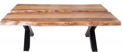 Casa Padrino table basse design en bois massif nature 120 x H. 40 cm - table de salon