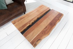 Casa Padrino table basse design en bois massif nature 120 x H. 40 cm - table de salon Casa Padrino table basse design en bois massif nature 120 x H. 40 cm - table de salon