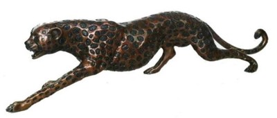 Casa Padrino figurine bronze luxe guépard 115 x 17 x H. 26 cm - Qualité Luxe