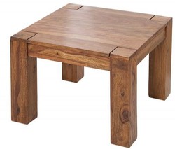 Tavolino da salotto in legno massello di design Casa Padrino natura 60 x H. 40 cm - legno massello - soggiorno tavolo da salotto