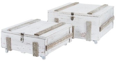 Casa Padrino Landhausstil Holztruhen Set Mexicano Antik Weiß casa padrino landhausstil holz truhen kisten set wohnzimmer hotel büro ladeneinrichtung dekoration accessoires möbel